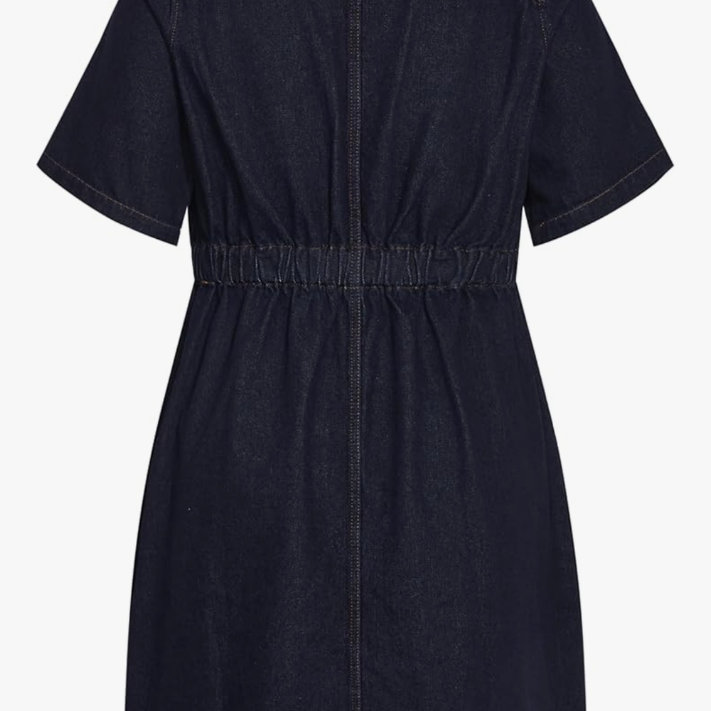 City Chic Dark Denim Button-Up Dress - Picture 5 of 7